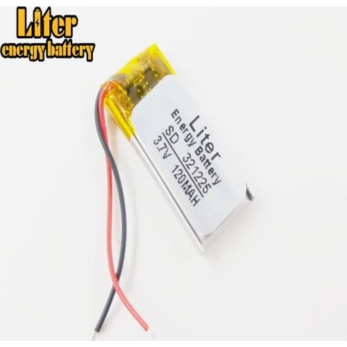 321225 3.7v 120mah li-polymer battery rechargeable lithium polymer lipo battery 3.7v 120mah 301225