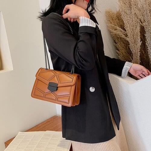 Wicker Chain Bag Simple Versatile Temperament Messenger Bag Female Korean Casual Fashion Personality Rivet Chain Bag For Women