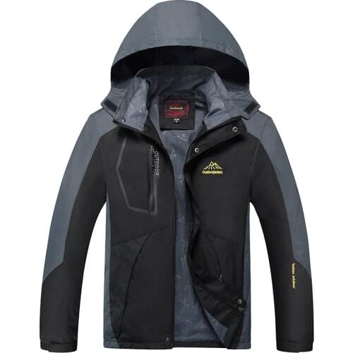 Plus Size 8XL 9XL Waterproof Hiking Jacket Men Spring Autumn Outdoor Spors Windbreaker Raincoat Climbing Fishing Trekking Jacket