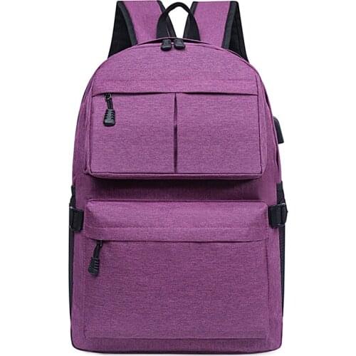 Mens Backpack Korean Travel Bag Casual Student Schoolbag Simple Computer USB port Bag women laptop backpack travel backpack