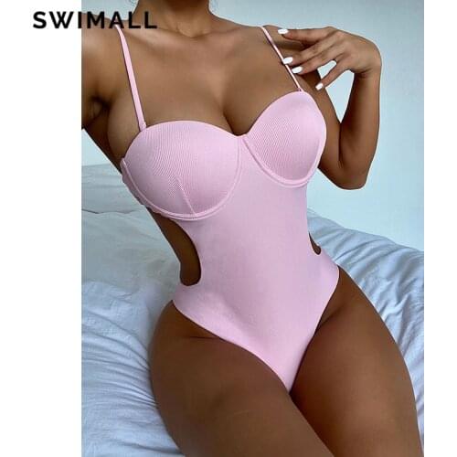 Sexy Solid One Piece Swimsuit Female Push Up Swimwear Women High Cut Monokini Blackless Thong Bathing Suit Swimming Suit
