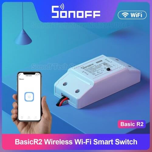 SONOFF BasicR2 MINI Wi-Fi DIY Smart Wireless Remote Control Switch Smart Home Light Module Work with Alexa Google Home eWeLink
