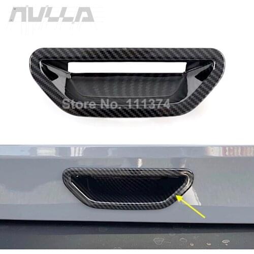 For Nissan X-Trail X Trail 2021 2022 Carbon Look Car Exterior Rear Trunk Lid Door Handle Bowl Decoration Cover Trim Accessories