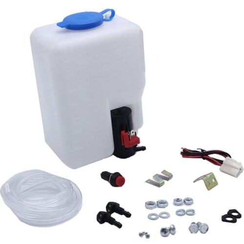 Universal Windscreen Washer Bottle Kit 12V for Beetle Kit Classic Cars 110943769329 Bottle Pump Hose Jets Switch Wiring