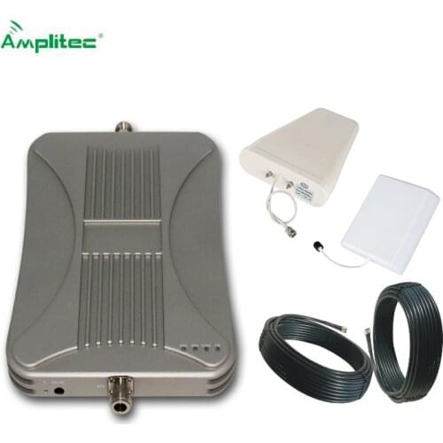 Amplitec FCC Certified 5 Band ALC AGC Signal Booster 2g3g4g 700/850/1700/1900MHz Repeater Network LTE Mobile Signal Amplifier