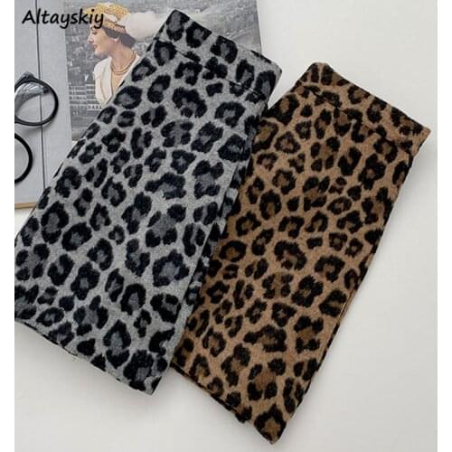 Skirts Women Leopard Slim Sexy Trendy All-match Ladies Spring Zipper Leisure Cozy Simple Korean Style Chic Streetwear Dance Ins