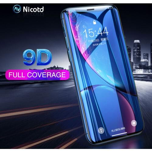 9D Full Cover Edge Tempered Glass On For iPhone 8 Plus 7 XR Protector Screen Glass For iPhone XS MAX 6 6s 7 Plus Protective Film