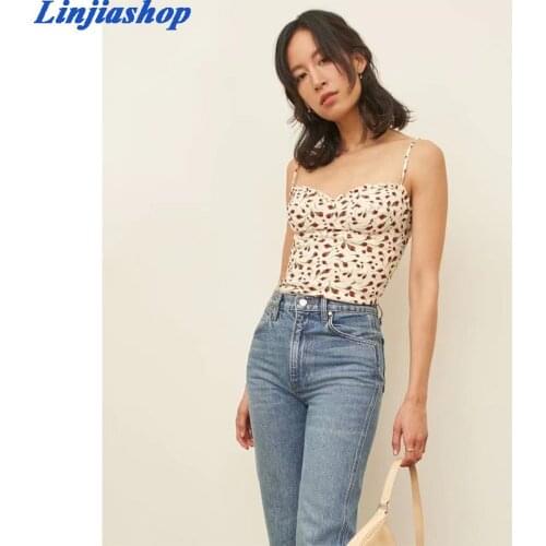 Fashion floral print crop top sexy elastic streetwear camis women summer tops femme vestidos dropshipping