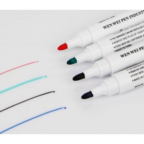 4 Colors Big Capacity Erasable Whiteboard Marker Pen Environment Friendly Marker Office School Supplies