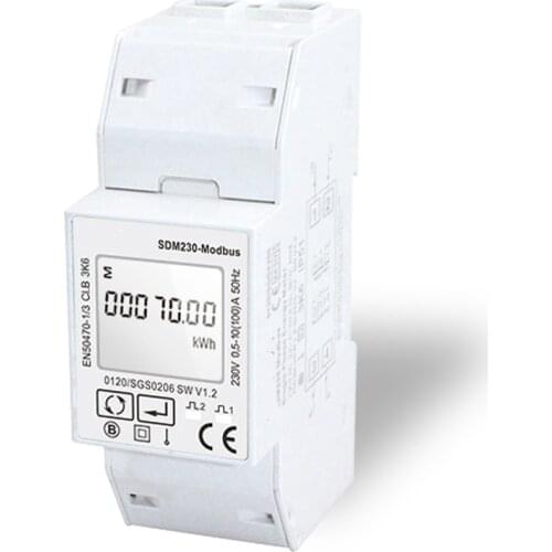 5(100)A Single Phase 230V Din Rail Meter , Electricity Kwh Meter, Multi-function Energy Meter with RS485 Modbus SDM220 MODBUS