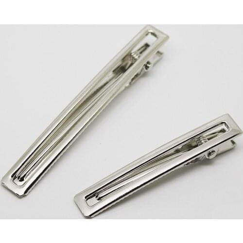 60mm&80mm- Bulk Silver Childrens Hair Clips, Hair Accessory Blanks,hair hollow clip,Hair Clips
