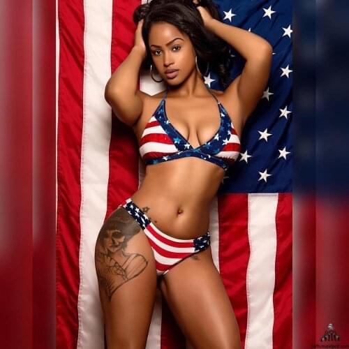 AHVIT New Style Fashion Printed Women Two Piece Set Halter Deep V Neck Sleeveless Backless Crop Top And Sexy Short Pants LS6266