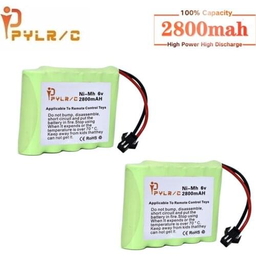 6v 2800mah Rechargeable Battery For Rc toys Cars Tanks Robots Gun AA NI-MH Battery 6v Battery Pack For Rc Boats With SM Plug