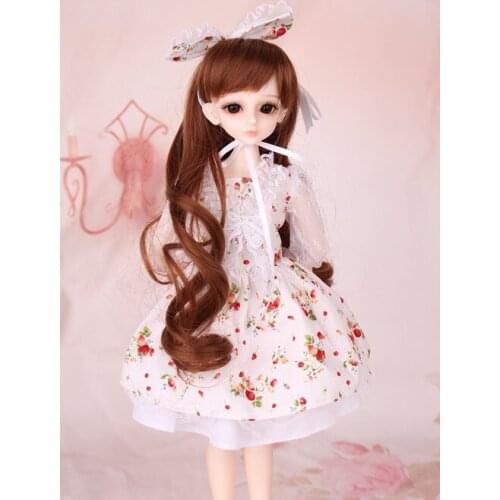 Doll accessories bjd clothes 1/4 bjd doll white floral dress