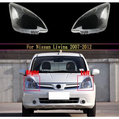 Car Headlight Cover For Nissan Livina 2007 ~ 2012 Auto Front Lampshade Head Light Lens Shell Headlamp Lampcover Glass Case