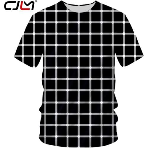 CJLM Plus Size 5XL Male 3d T Shirt Zebra Summer T Shirt Top Cool Plaid Diamond Hip Hop Fashion
