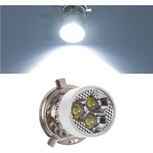 DC 12-80V H4 3 LED Motorcycle Headlight Bulb Hi/Lo Scooter Lamp ATV Fog Light F19A