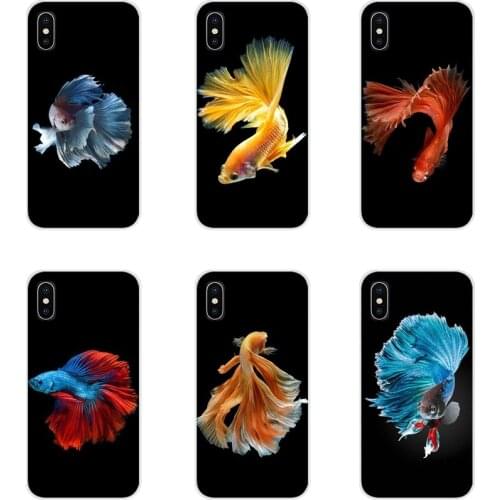 For Samsung Galaxy S3 S4 S5 Mini S6 S7 Edge S8 S9 S10 Lite Plus Note 4 5 8 9 Colorful Betta Fish Diy Luxury Silicone Case Covers