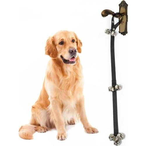 Dog Doorbell, Doorbell for Potty Training, High-quality Leather, Adjustable Training Dog Interactive Toy, Anti-pinch Doorbell