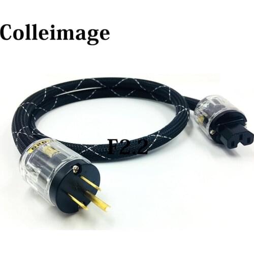 Colleimage Hifi Furutech Two core silver plated Power Cord with US Plug AC Power line hifi power cable US Plugs US Power cable