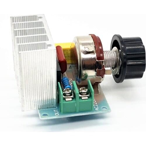 AC 220V 4000W Motor Electric Furnace Fan Regulator Voltage Speed Controller SCR Dimmer High Power Switch Relays