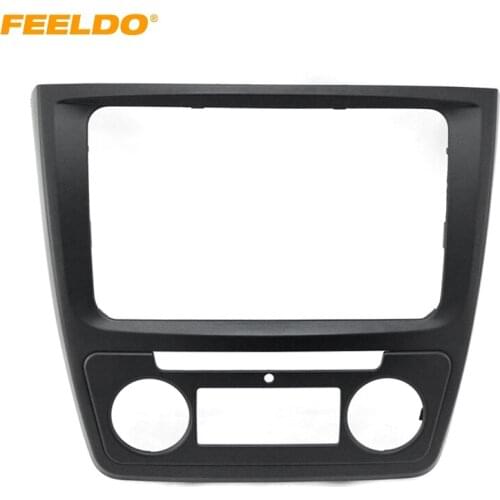 FEELDO 1Pc Car Refitting Frame DVD Panel Dash Kit Fascia Radio Audio Frame for Skoda Yeti (Auto AC) #FD-1887