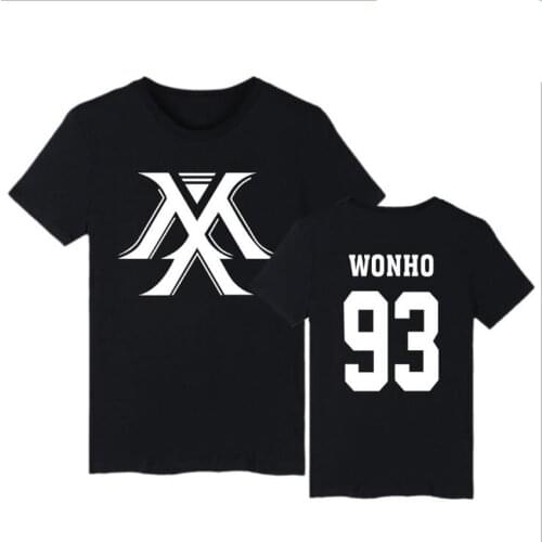 Korean k-pop monsta x album I.M JOOHEON MINHYUK WONHO YOOKIHYUN Harajuku Cotton Short Sleeve T Shirt Women Men KPOP Clothing 4XL