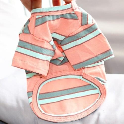 Cotton Dog T-shirt Pajamas Summer Pet Dog Clothes Tee Shirt Cat Yorkie Puppy Costume Poodle Bichon Pomeranian Schnauzer Clothing