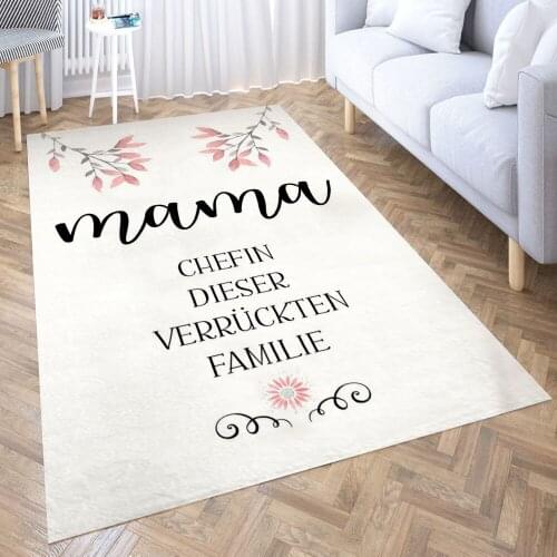 MAMA Die Chefin Carpet for Living Room 3D Anime Cartoon Rug Gamer Teen Room Bedside Lounge Rug Kids Children Floor Mats