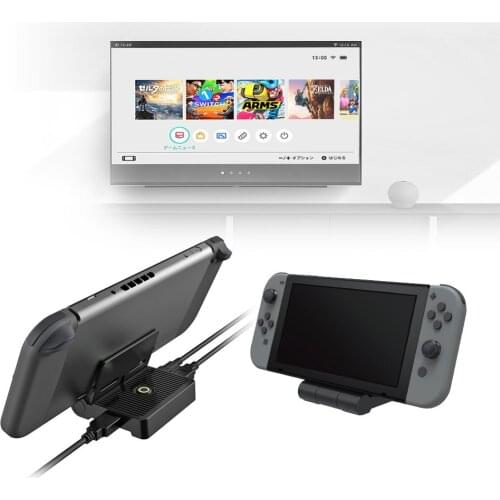 Mini Video Converter Dock for Nintendo Switch Foldable HDMI-compatible TV Adapter Docking Station USB C PD Charger Dock Set