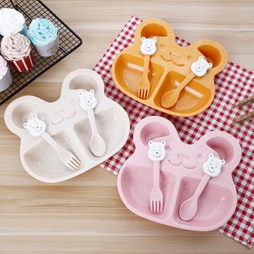 3ps/set Rosiky Kids Bowl Plates childrens tableware set baby training bowl set eateing bowl baby feeding dining plates sets