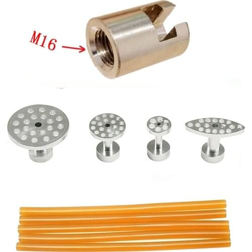 PDR Glue Tabs Kit for Car Paintless and M16 Screw Accessory Tips for Slide Hammer and Dent Lifter DIY Dent Tool Great Tips