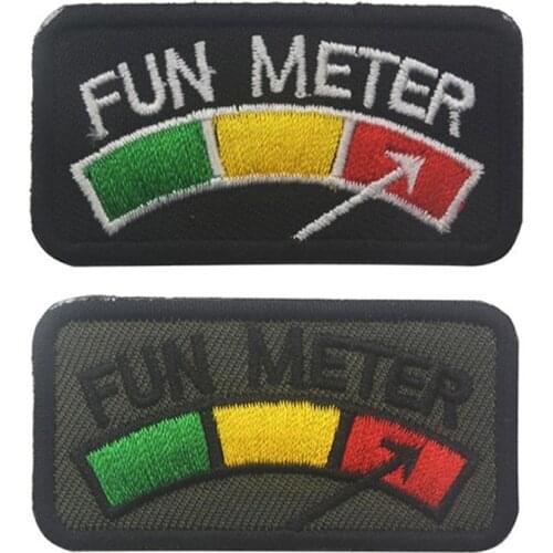 3D Embroidery Patch Full Color Fun Meter Military Embroidered Patches Tactical Combat Emblem Appliques Embroidered Badges