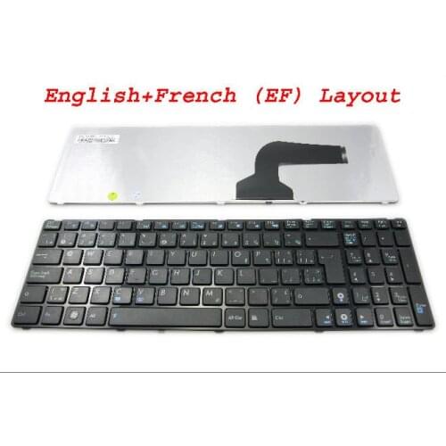 New Laptop keyboard for ASUS G60 K52 G51 G53 N61 U50 X61 G60J G60V G60JX G60VX G73 Black Canadian Bilingual EF CB - V111462AK1