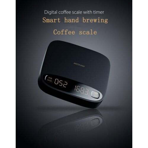 New Version Black Mirror Basic Coffee Scale Kitchen Scales with Auto Timing for both Espresso and Pour Over Digital