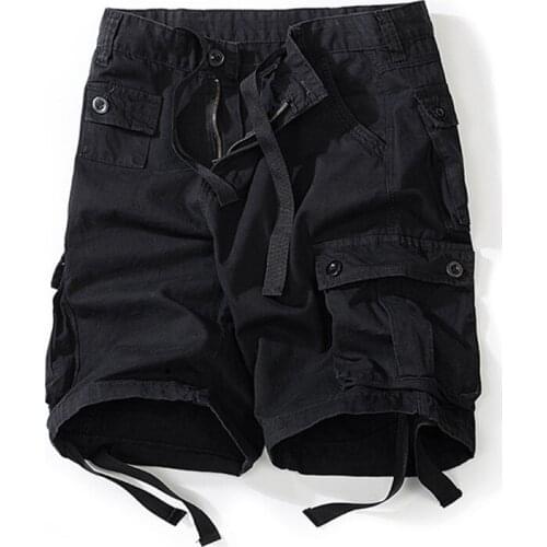 2020 New in Summer mens loose straight shorts Fashionable multi-pocket black shorts Casual shorts plus size M-8XL