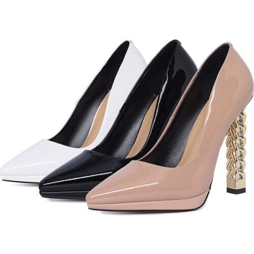2021 Spring and Autumn New Euopean and American Style Pointed Toe Waterproof Platform High-heeled Thick-heeled Rhinestone Shall
