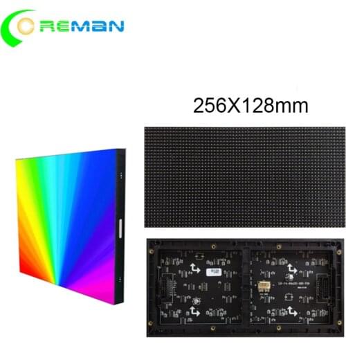 Perfect price hub75 SMD 3-in-1 Full Color Video led module 4mm Pixel Pitch Full RGB LED Panel Screen in 256X128mm