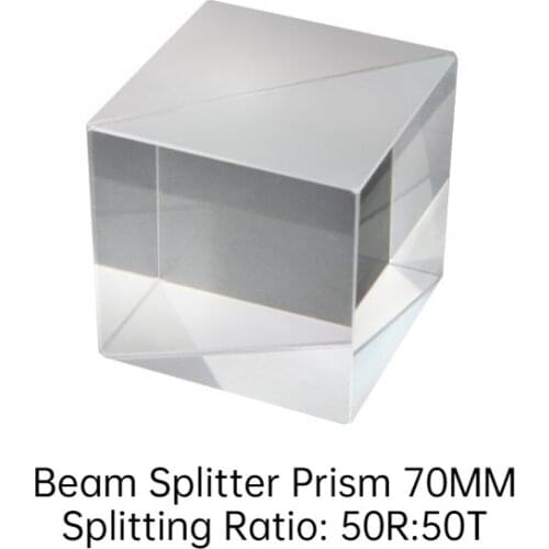 Beam Splitter 70mm Right-angled Triangle Prism Cube Anti-reflection Coating 5:5 Optical Glass for Precision Optical Instrument