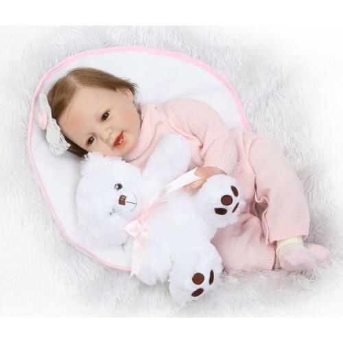 Realist Hand Rooted Hair Reborn Bebe Nursery Baby Girl Doll Alive 55cm/22'' Gift Girls Toys Baby Doll Toy Toys for Girls