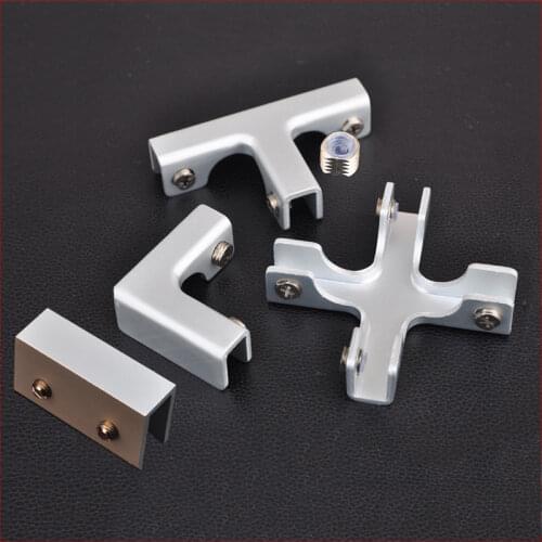 Aluminum alloy right angle glass clip glass cabinet assembly pair interface sand table model building DIY accessories