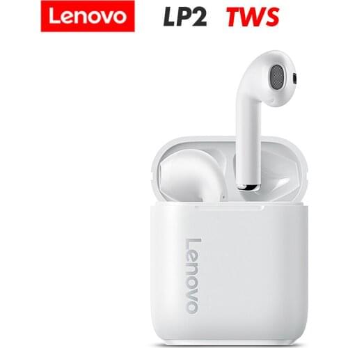 Lenovo LP2 TWS Earbuds Bluetooth 5.0 True Wireless Headphones with Mic Touch Control Sport Headset IPX5 Sweatproof Earphones