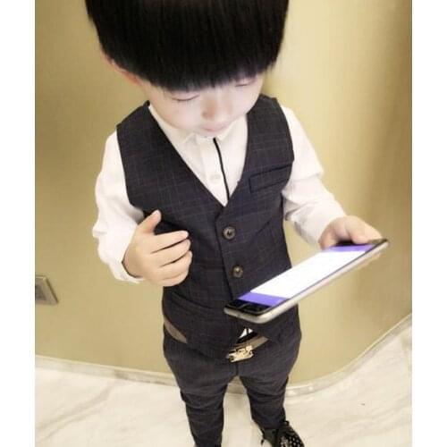 Boy Vest Suits Children Suit Baby Boys Suits Blazer Boys Formal Suit For Wedding Boys Clothes Set 3-10Y