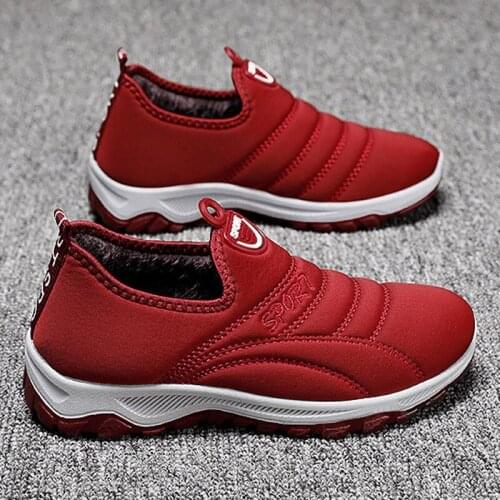 Winter Ladies Cotton Shoes Hiking Sneakers Women Shallow Warm Casual Mother Footwear Autum Snow Boots 2021 New Fashion Comfort