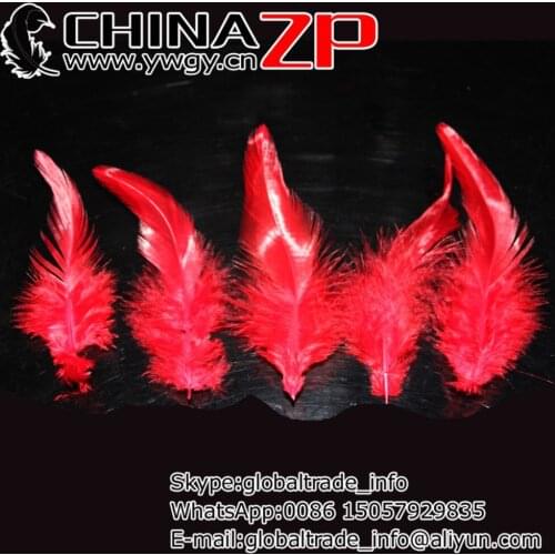 Gold Manufacturer CHINAZP Factory 1000pieces/lot Beautiful Dyed Red Rooster Saddle Plumage Feathers