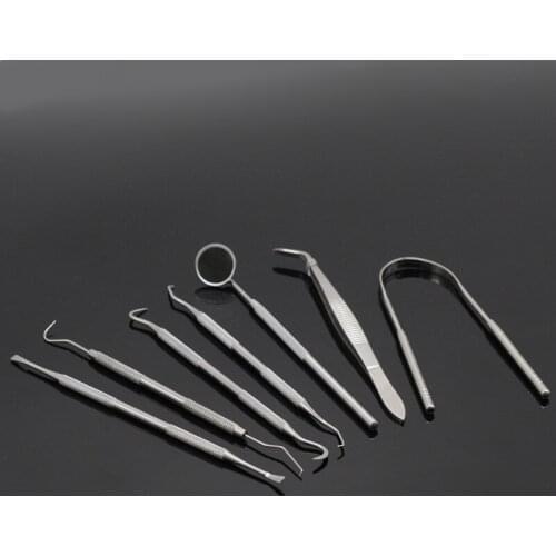 1Set Dental Personal Care Kit tainless Steel Teeth Cleaning Tools Oral Hygiene Tool Mirror Tweezer Mirror