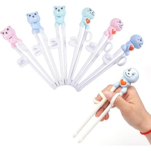 1Pair Cute monk/bear Learning Training Chopsticks Kids Children Chinese Chopsticks Learning Kitchen Accessories 18cm*3cm