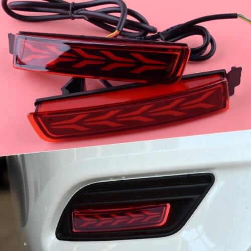 1 Pair LED Tail Left Right Rear Bumper Fog Driving Brake Light Lamp 12V Fit for Nissan Sentra 2013 2014 2015 2016 2017 2018 2019