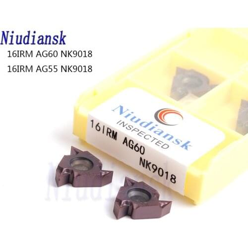 10pcs 16IRM AG60 NK9018 16IRM AG55 NK9018 100% original Threading inserts CNC Turning inserts Metal Lathe tools Carbide inserts
