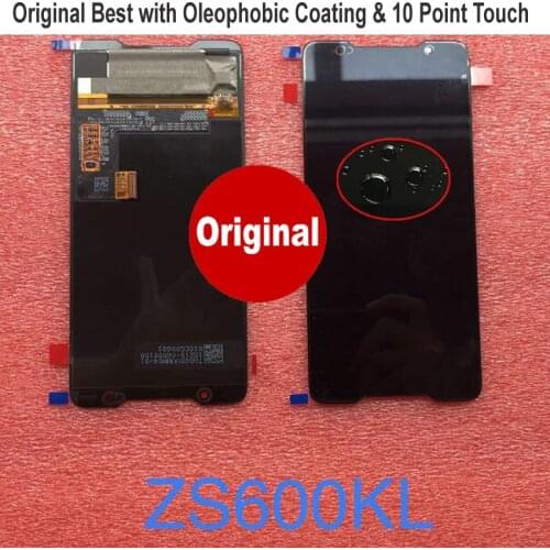 100% Original AMOLED Glass Sensor For ASUS ROG Phone ZS600KL 6.0" LCD Display 10 Point Touch Panel Screen Digitizer Assembly